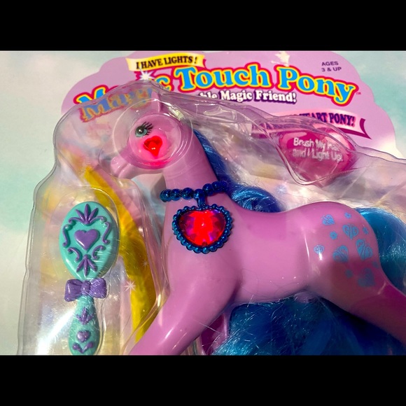 MAGIC TOUCH PONY VINTAGE 90s MAGIC HEART PONY CAMELLIA HEARTS LIGHT UP & BLINK - Picture 2 of 15